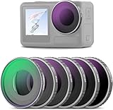 NEEWER CPL y ND Filtros Set para Action 5 Pro/4 (Paquete de 6), CPL+ND8+ND16+ND32+ND64+ND1000 Filtros Accesorios Cámara Acción Vidrio Optico HD Multicapa Compatible con dji Osmo Action 5 Pro/4,FL-A13