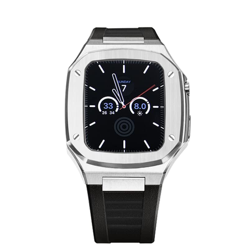 Kit de modification en acier inoxydable pour iWatch 41 mm couleur argent
