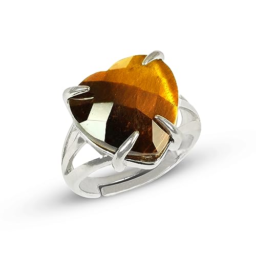 Image of Reiki Crystal Products Adjustable Rings, Amethyst, Black tourmaline, Goldstone brown, Green Jade, Lapis Lazuli, Opalite, Red Jasper, Rose Quartz, Tiger eye, Gemstone Ring