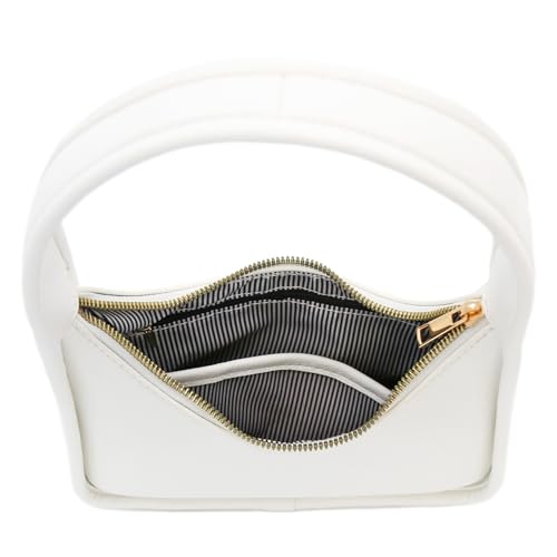 Image of Small Minimalist Shoulder Bag for Women, Faux Leather Underarm Purse, Chic Top Handle Handbag for Everyday