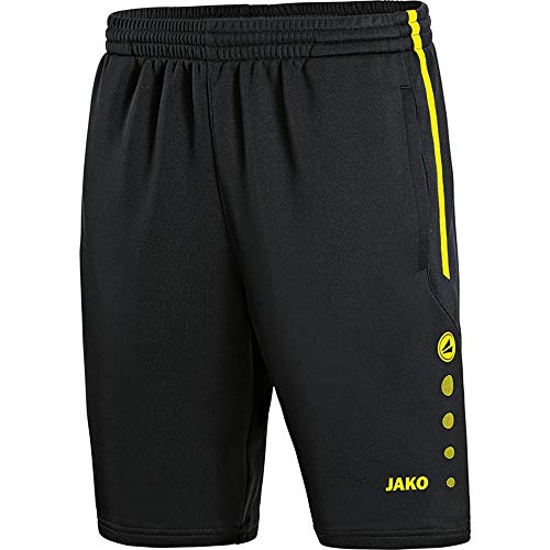 JAKO Herren træningsshort Active Trainingshose Kurz, Schwarz/Neongelb, L EU