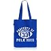 Produktbild style3 Property of Polk HIGH Biobaumwolle Beutel Jutebeutel Tasche Tote Bag, Farbe:Blau