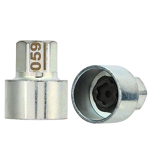 Raguso Wheel Lock Lug Nut Remover High Strength Rustproof Anti Theft Lugnut Socket Anti Deformation Metal Wheel Lock Key Strong Wheel Lock Key for Car(059)