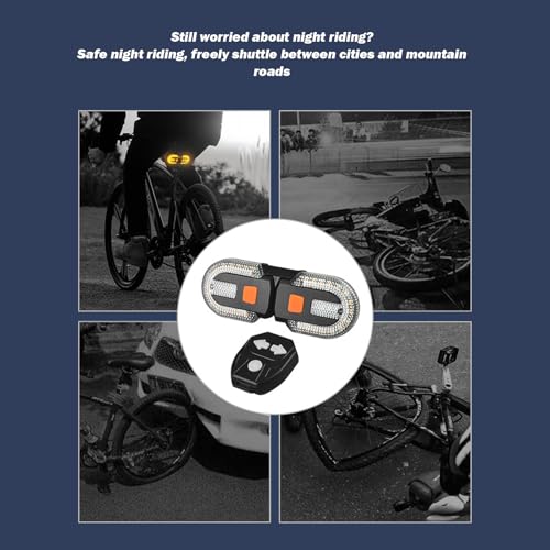 Lampe de direction pour vélo avec télécommande sans fil et 5 modes d'éclairage arrière
