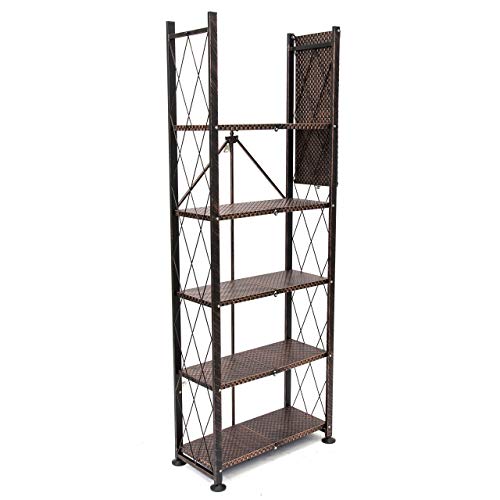Origami Rb-Otm 6-Tier Book Shelf, Stamped Shelving, Bronze #TOP1