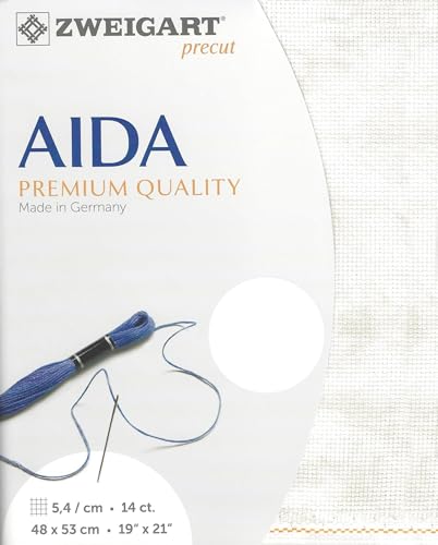 Image of Wizardi Stern-Aida Vintage 14 Count Vintage Sand. Needlework Canvas, Cross-Stitch Fabric, Embroidery Cloth, Needlepoint Canvas. 3706 /1079 Precut Zweigart