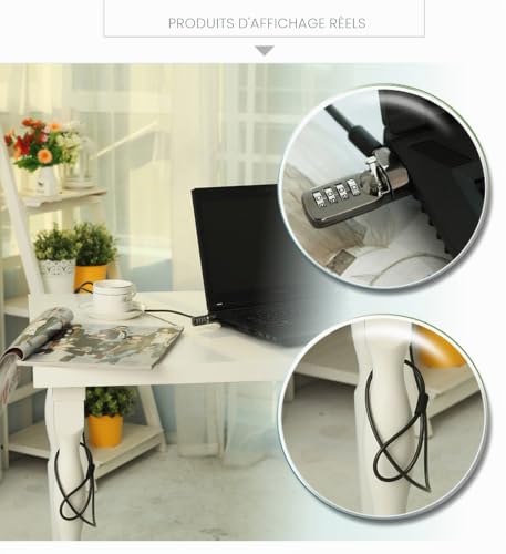 CaLeQi Ordinateur Portable Câble Antivol Matériel Verrou de Câble – vue 7
