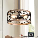Galtlap Vintage Drum Pendant Lighting Farmhouse Ceiling Kitchen Light Fixtures Rustic Chandeliers fo