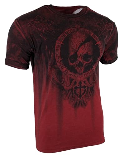 Xtreme Couture Affliction Men's T-Shirt Shadow Walker Red4