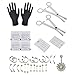 Produktbild gerFogoo Piercing-Set  Professionelles Körper-Piercing-Set, Chirurgenstahl, 14 G, 16 G, Bauchnabelring, Zunge, Brustwarze, Nase, Piercingwerkzeug und Piercingzubehör