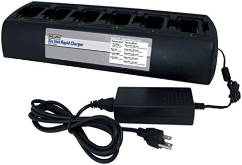 Power Products TWC6M + 6 TWP-MT3 6 Unit Bank Gang Rapid Charger for Motorola CP200 CP200D PR400 CP150 and more