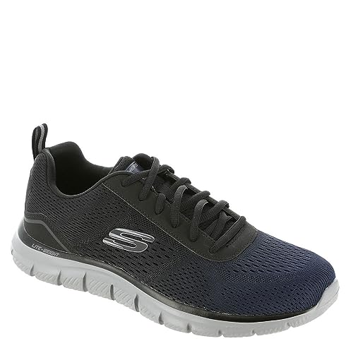 Skechers Herren Track Ripkent Training Shoes, Navy Mesh Black Trim, 41.5 EU