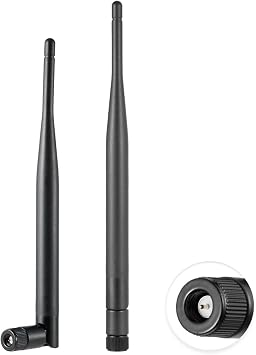 2PCS Dual Band WiFi Antenna 2.4GHz 5GHz 5.8GHz Antenna SMA Male Antenna 5dBi 19cm/7in for WiFi Router Wireless Camera DVR Reverse Monitor