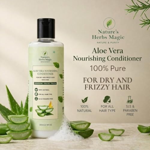Image of Nature's Herbs Herbal Shampoo Conditioner & Rosemary Water Combo | Amla Reetha Shikakai Hair Fall Control Shampoo with Aloe Vera Conditioner & Rosemary Hair Spray for Hair Growth Scalp Care | Men Women | 200 ml + 200 ml + 100 ml