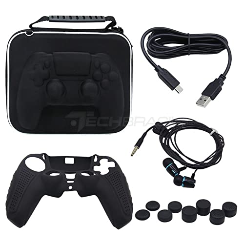 Kit Protetor Controle Para PlayStation 5 Fone Cabo Estojo Botões