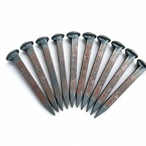 10 Pack 6.5 Inch Railroad Spikes Carbon Steel Large Size Heavy Duty Bulk Metal Railway Spikes Rusting Blacksmithing Gifts for Knife Forging Home Garden Art Decor Outdoor Stakes Hang