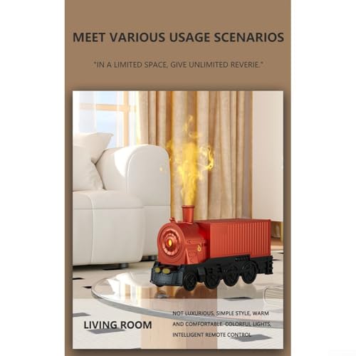 Diffuseur train aromathérapie USB rouge de 300 ml avec télécommande - 4