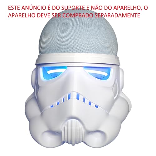 Suporte Para Echo Dot Alexa 4 e 5 Geração - Tema Geek - Branco