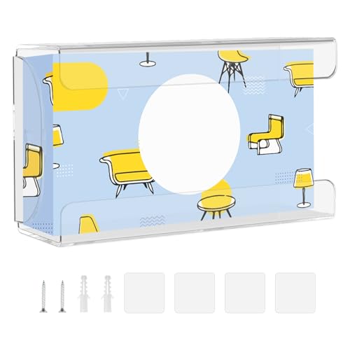 FALESOUL Glove Box Dispenser Wall Mount, Disposable Glove Holder Wall Mount Dispenser for Medical Gloves, Clear Acrylic Kitchen Rack Wall Floating Mask Dispenser for Kitchen, Bathroom, Garage