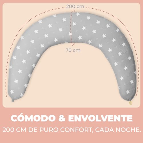 Miniatura 8 de Almohada Embarazada Y Cojin Lactancia Bebe Para Dormir Xxl Idea Regalo Para Nuevas Mamás Con Funda De 100 Algodón Almohada Multifuncional Para Apoyo Espalda Y Relleno Suave Accesorio De Maternidad