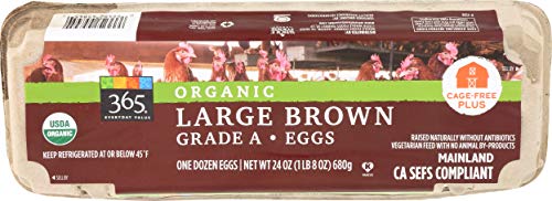 365 Everyday Value, Organic Large Brown Grade A Eggs, 12 CT