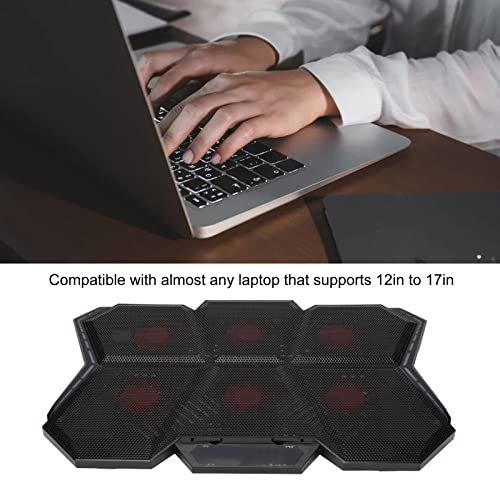 Bewinner-Laptop-Cooler-260010-RPM-Laptop-Cooling-Pad-7325CFM-6-Quiet-Fans-Height-Adjustable-with-Dual-USB-Ports-for-12in-to-17in-Laptops