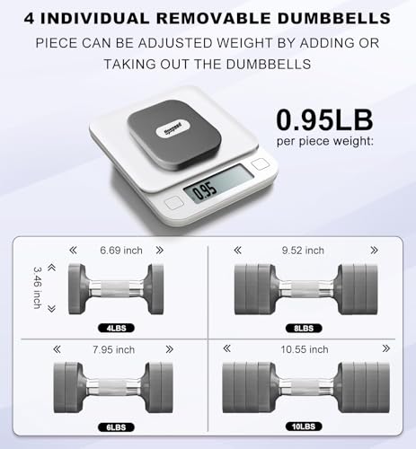 Image of 15LB 20LB 30LB 40LB 50LB Adjustable Dumbbell Set Free Weights Dumbbells Set for Women Men Hand Weights Sets Adjust Dumbbell Weight Sets for Home Gym Exercise Workout Strength Training Equipments
