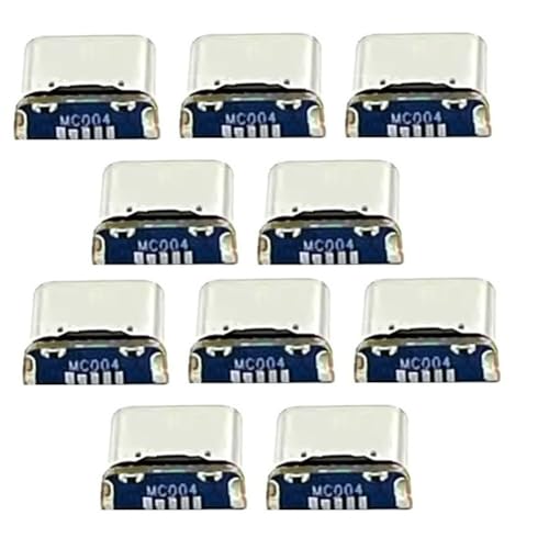 Anesoli USB Type-C���X�R�l�N�^10�Z�b�g 5�s��SMD SMT�[�d�|�[�gPCB�͂񂾕t���C���A�_�v�^ �����I��DIY�[�d�p