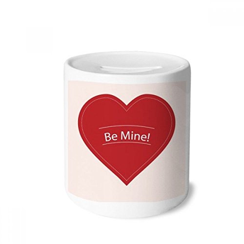 Tirelire céramique Saint Valentin blanche banques d'épargne-monnaie de table