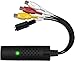 VIXLW Video Capture Card, RCA to USB Video Capture Device, USB 2.0 VHS to Digital Converter, VCR to Video Converter, Convert VCR to Digital from VCR VHS Mini DV Hi8 DVD for MAC/PC