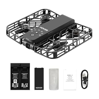 HOVERAir X1 Drone with Camera, Self-Flying Camera Drone with Follow Me Mode, Foldable Mini Drone with HDR Video Capture, Palm Takeoff, Intelligent Flight Paths, Hands-Free Control Black (Combo)