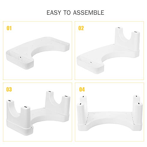 KKmoon Banqueta de plástico resistente de 7 polegadas para banheiro para adultos, gestantes, idosos,