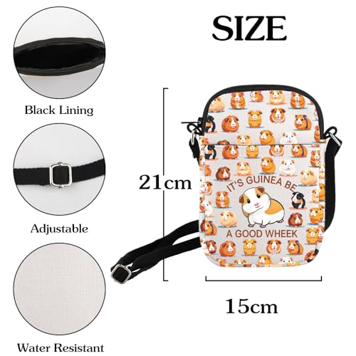 Guinea Pig Lovers Crossbody Bag It's Guinea Be a Good Wheek Small Sling Bag Guinea Pig Mom Lovers Housewarming Gift2