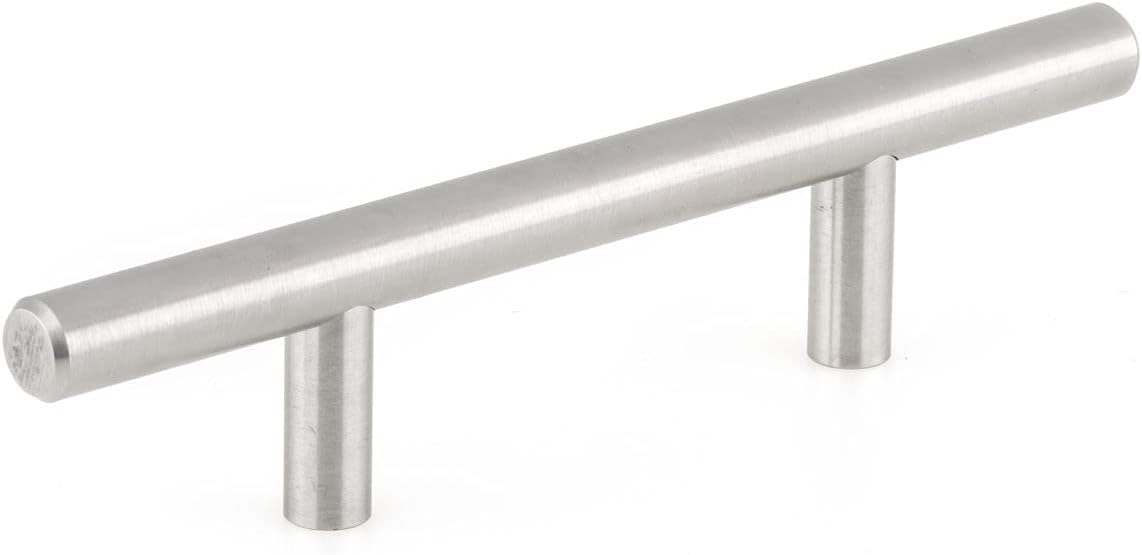 Richelieu Hardware BP30576195 Washington Collection 3-inch (76 mm) Center-to-Center Brushed Nickel Modern Cabinet and Drawer Bar Pull Handle for Kitchen, Bathroom, and Furniture