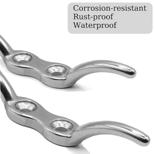 image for RMIURCO Rope Cleat Marine Grade, Boat Cleat 6 inch Heavy Duty, 316 Sta