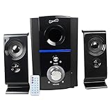Supersonic SC-1126BT Bluetooth Multimedia Speaker System, Home Theater Speaker System with FM Radio, Built-in USB & SD Card Slot, Aux/RCA Input, Ohm Impedance for Ultimate Audio Experience at Home!