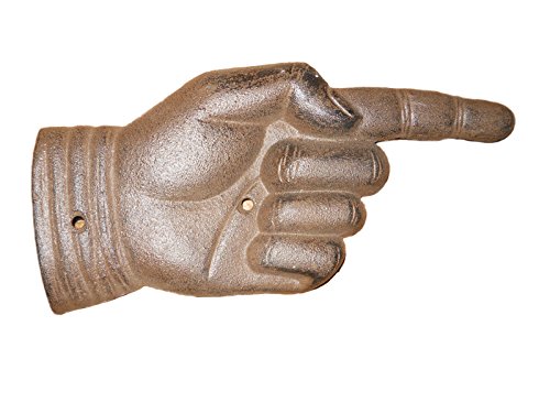 Starworld -Antique Style heavy Cast Iron Finger Pointing Pointer Plaques Sign Rustic Ranch