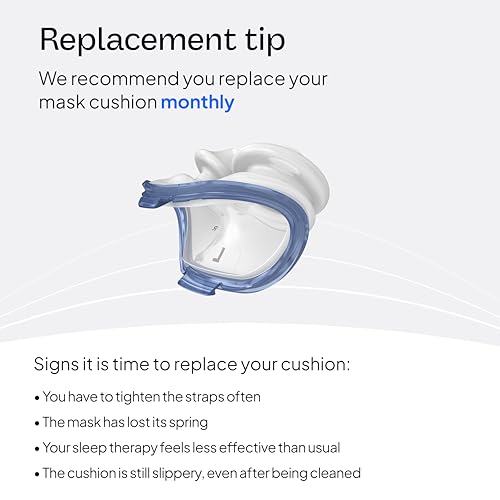Image of Resmed AirFit P10 Nasal Pillow Cushion - CPAP Mask Accessories Replacement - Soft Lightweight Silicone - Dual Wall - Large