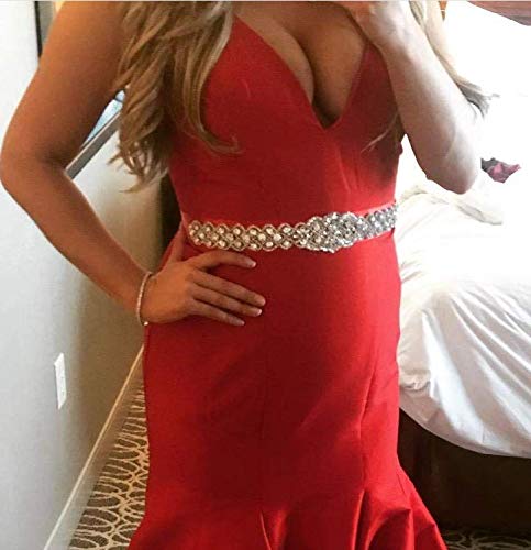 Xinfangxiu Rhinestone Wedding Dress Belt Crystal Bridal Sash Applique For Bridesmaid Gown Womens Prom Formal Belt Bridal Accessories #TOP6