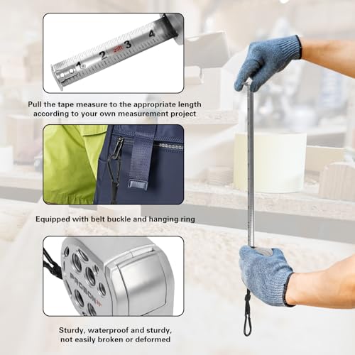 Cinta métrica magnética 25FT auto-bloqueo acero miniatura 6
