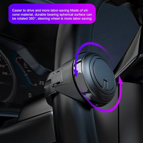 Image of ThAgan 360 (3R Original) Steering Wheel Spinner Knob Universal Power Handle for Cars Trucks | Forklifts Heavy-Duty Bearing Helps Effortless One-Handed Drive and Parking | Reduces Driver Fatigue