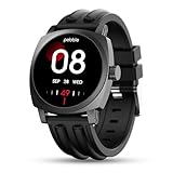 Pebble Endure 2 1.43” AMOLED Smartwatch with Always-On Display | Rotating Crown | BT Calling | Health Suite | Premium Rugged Build | Multiple Sports Modes| DIY Watch Faces | Step Tracker (Black)