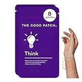 The Good Patch Think Patch, Natural Patch with Caffeine, Yerba Mate, Bacop, Lion's Mane, Plant Powered Wearable Wellness, Focus Patches, Sustained Release (8 Total Patches)