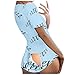 Produktbild CHIYANG Frauen Butt Taste Zurück Klappe Overall Pyjamas,Pyjama Frauen Overall Dame Pyjama Anzug,Mit Zurück Butt Bum Öffnen,Langarm Body