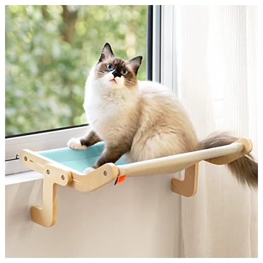 Cat Window Perch Cat Window Hammock Seat for Indoor Cats Sturdy Adjustable Durable Steady Cat Bed Providing All-Around Sunbath Space Saving Washable Holds Up to 40 lbs