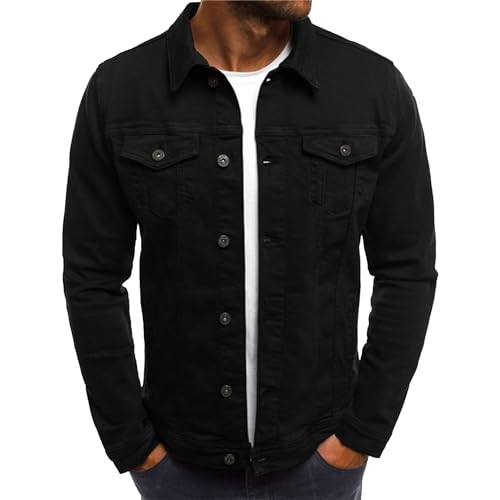 Veste en jean homme veste slim fit denim coupe manteau ordinaire