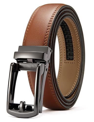 Image of CHAOREN Mens Dress Belt - Ratchet Belt Leather 1 1 /4 inch Comfort Click - Perfect Companion to Mens Dress Shoes