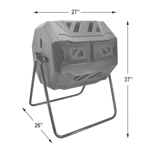 Arcadia Garden Products Dual Chamber Compost Tumbler 43 Gal - Thumbnail 4