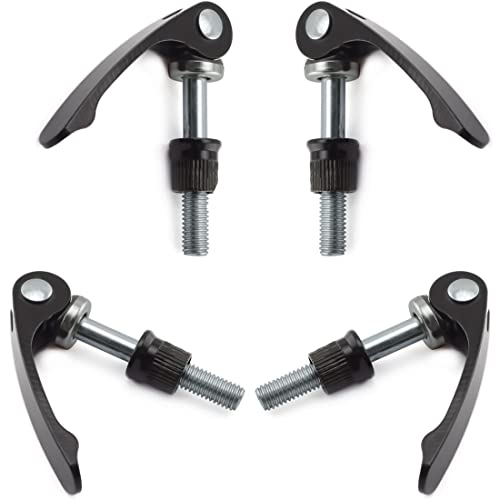 Bike Seat Post Clamp Quick Release Pin M8x65mm High-strength Aluminum Alloy Bicycle Seatpost Binder Bolt, 4PCS Black