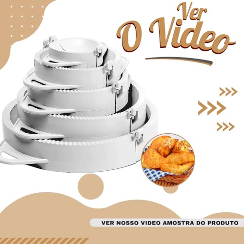 【Forma Para Pastel Plástico 5 Tamanhos】Conjunto de Forma Para Fazer Pastel Fogazza,Manual Cortador M